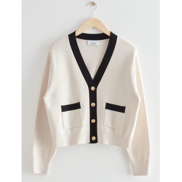 & Other Stories Cropped Button Front Cardigan - Picture 8 of 8